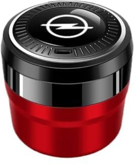 Auto Aschenbecher für Opel Corsa D 2006-2014,Aschenbecher mit Deckel Fahrzeug Rauchfreien Aschenbecher Aschenbecher Aschenbecher für Draussen Auto Zubehör Innenraum,Red