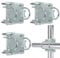 3PCS Antenna Mast Clamp Cross-Over Bracket Kit With U Bolts for 1-2 OD Poles, Heavy Duty Mounting Hardware for MINO Yagi TV Antennas, Security Camera, Weather Station