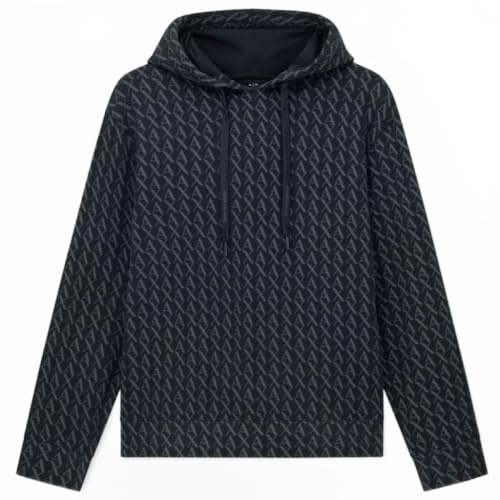 Armani Exchange Herren Essential, All Over Logo Hooded Sweatshirt (1er Pack)