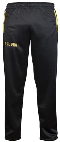 St. Pauli Herren Punk Ultras Trainingshose Retro Vintage Fußball Gym Schwarz, Schwarz , XL