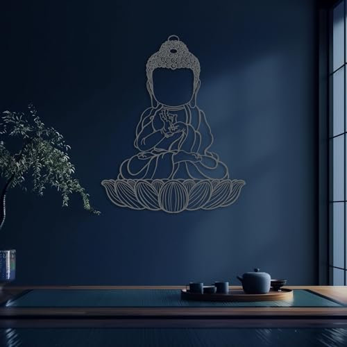 Buddha-Statue, Wanddekoration aus Metall, Buddha-Statue zum Aufhängen, Buddha-Statue, Wanddekoration, Buddha-Statue aus Metall, buddhistische Wanddekoration aus Metall, Buddha-Statue, Wanddekoration,