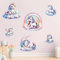 KAIRNE Wandtattoo Einhorn Regenbogen Mädchen Wandaufkleber Süßer Traum Einhorn Bunte Rosa Wanddeko für Kinderzimmer Mädchen Babyzimmer Heißluftballon Mond Wolken Wandsticker