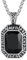 ChainsHouse Herren Halskette Edelstahl Kette mit Rune Anhänger Herren Onyx Stein Halskette mit schwarzer Onyx Edelstein Männer Rune Kette mit Zirkon Kettenanhänger Amulett Modeschmuck für Weihnachten