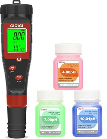 Misuratore di pH digitale per acqua, tester pH 4 in 1 per acqua idroponica, tester TDS EC PPM per nutrienti vegetali, misuratore di conducibilità pH a penna per acqua potabile, DWC, piante da interno