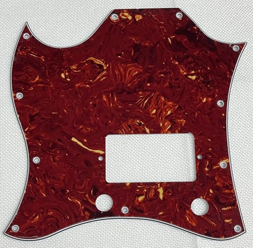 Für Gibson SG Standard Single Humbucker Linkshand Gitarre Schlagbrett (4-lagig, rote Schildkröte)