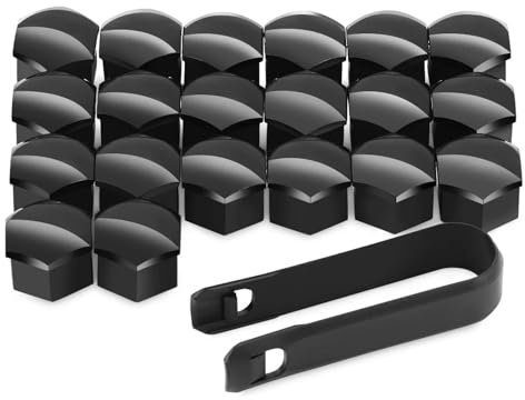 17 mm Auto-Radkappe, Radmuttern-Schraubenabdeckungen, Auto-Reifenkappe, universell, für Audi A1 A2 A3 A4 B6 B8 A6 C6 80 B5 B7 A5 Q5 Q7 A7 Q8