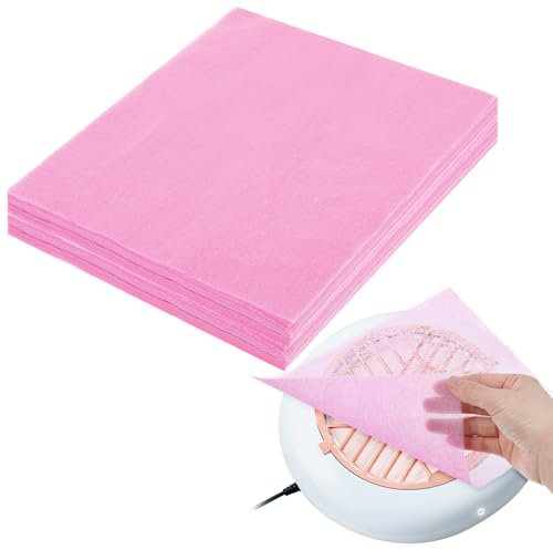 Lot de 200 feuilles de papier filtrant jetable pour collecteur de poussière d'ongles, feuilles de papier portable, pour salon de manucure, accessoires (rose)
