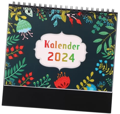 Angoily Kalender 2024 Planer Planer Kalenderplaner Büromaterial für den Schreibtisch Bürobedarf groß tischkalender büroartikel dä plan monatlicher Desktop-Kalender Zeitplan Kalender Papier