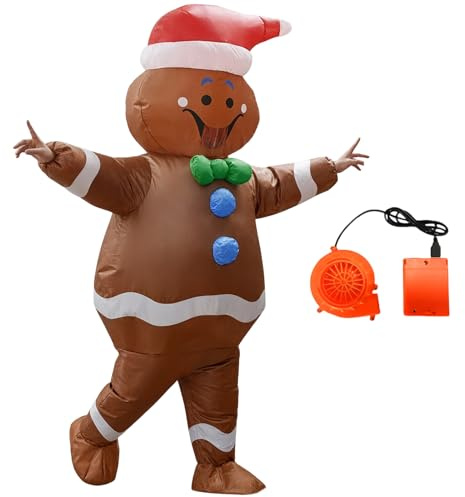 Antsparty Santa Claus Inflatable Costume, Christmas Blow up Costume, Funny Christmas Inflatable Santa Claus Fancy Dress Adult