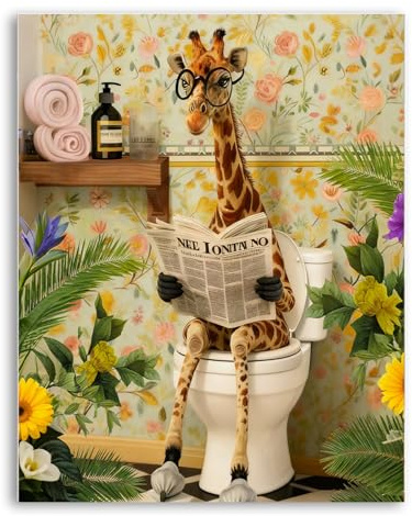WEMEON Giraffe Paint by Numbers for Adults Beginners-Giraffe Adults Paint by Numbers Kits Canvas for Gift Home Wall Decor(16x20 Inch)