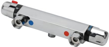 Duscharmatur mit Thermostat, Thermostatisches Brausebatterie, Armatur für Dusche in Zinklegierung, Precision Flow, Duscharmatur wassersparend mit 38°C Sicherheitstaste, Mischbatterie Dusche Thermostat