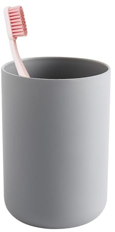 300 ml Reusable Bathroom Cup, Multi‑Purpose Toothbrush Cup for Home Travel Daily Bathroom Use (Grey)