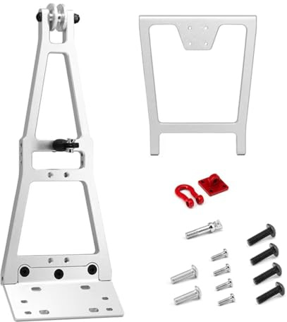 RC Piezas Coche Compatible con SCX10 para TRX4 para Capra para LCG 1/10 RC Actualización De Coche Piezas De Remolque De Servicio Pesado Grúa Brazo Y Cabrestante Kit Stent De Rescate(White)