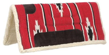 Tough1 Sierra Saddle Pad - 24 x 24 - Red/Black/Cream