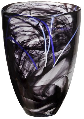 Kosta Boda Contrast Vase, schwarz
