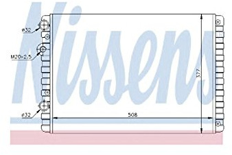 NISSENS Kühler Motorkühlung Kühler Wasserkühler Motorkühler Netzbreite 378mm Netzlänge 508mm Netztiefe 34mm 652321