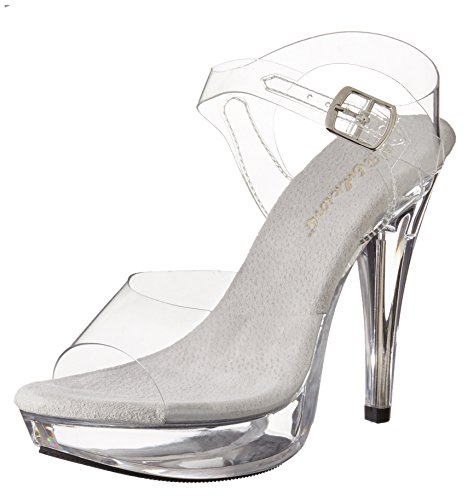 Pleaser Damen Cocktail 508 Sandalen, Transparent (Clr/Clr), 38 EU (5 UK)