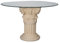 Antikes Wohndesign Runder Glas Esstisch Küchentisch Creme-beige-antikfinish Höhe: 78cm