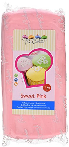 FunCakes Fondant Sweet Pink: Einfach zu Verwenden, Glatt, Elastisch, Weich und Schmeidig, Perfekt zum Dekorieren von Torten, Halal, Koscher und Glutenfrei. 1 kg, Rosa