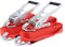 Sandax Profi 8m Spanngurte mit Haken 2er Set, Transportgurte TÜV geprüft mit hochwertiger Ratsche, belastbar bis 5000kg daN 5t nach DIN EN 12195-2, 50mm breit, Zweiteilige Zurrgurte rot, z.B. für LKW