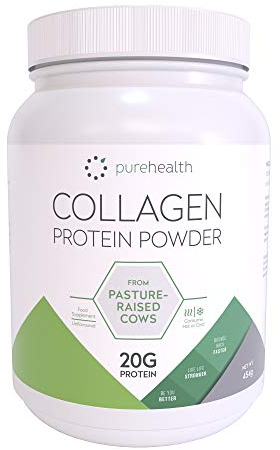 Collagène pur : Poudre de protéine de collagène hydrolysée bovine Peptides pâturage | Sans saveur et se dissout | 20 g de protéines | Paléo Keto Bulletproof | 454g