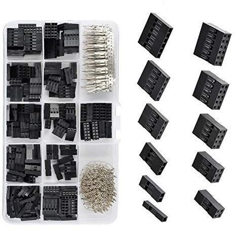 ARCELI 620 Stücke 2,54mm Pitch SM Gehäuse Stecker Stecker Männlich Weiblich Crimp Pins Adapter Sortiment jst Stecker kit