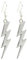 Bluebubble LUCKY LIGHTNING Silver Flash Bolt Earrings on Gift Card