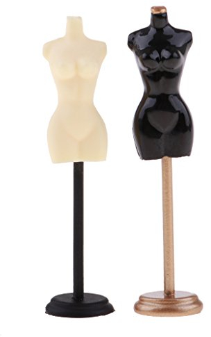Perfeclan 2er Pack Maßstab 1:12 Mini SchaufensterSpielzeugpuppe SpielzeugSpielzeugpuppe Kleidung Display Halter SchneiderSpielzeugpuppe Modell, Spielzeugpuppenhaus Möbel Und Zubehör