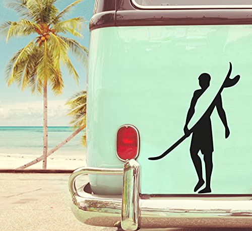 Surfer Aufkleber Sticker Decal Vinyl für Camper, Wohnmobil, Wohnwagen, Auto, Motorrad, Koffer, Fahrrad, Notebook und mehr