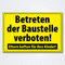 Hochwertiges Schild  BETRETEN DER BAUSTELLE VERBOTEN  300 x 200 mm rechteckig | Betreten der Baustelle verboten | Eltern haften für Ihre Kinder |