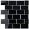 Yoillione 10 Stück 3d Fliesenaufkleber für Bad Küche, Klebefliesen Vinyl Fliesen Selbstklebend Fliesenfolie Wandpaneele Schwarz PVC, Metro Fliesen Selbstklebend Fliesendekor 30x30, Wandfliesen Dekor