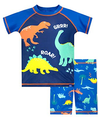 Harry Bear Bañador de Dos Piezas para Niño Dinosaurio Azul 3-4 Años