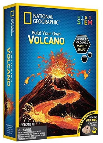 Bandai – National Geographic – Entdeckerset – Bau und Ausbruch eines Vulkans – mit 2 Vulkansteinen – Bildungs- und Wissenschaftsspiel – STEM – JM80569M