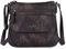 Angelkiss Kleine Damen-Umhängetasche, Leder, Schultertasche für Damen, Hobo-Tasche mit verstellbarem Schultergurt, Kaffee