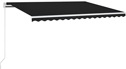 vidaXL Gelenkarmmarkise Einziehbar Markise Sonnenmarkise Balkonmarkise Sonnenschutz Sichtschutz Fenster Terrasse Garten 400x350cm Anthrazit
