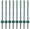 VOSS.farming Zaunpfosten U-Profil 87cm 8 Stück, Metallpfahl für Drahtgeflechte bis 60cm Höhe, Grün, Weidezaun
