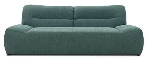 DOMO. collection Sofa Boho, 3-Sitzer Couch im Boho-Style, 3er Sofa, Bigsofa Garnitur Polstersofa, 224 x 109 x 81 cm (BxTxH), petrol