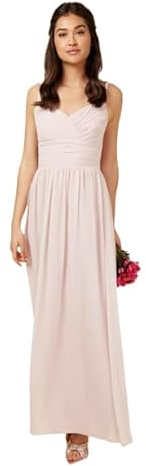 Little Mistress Damen Nude Geflochtenes Band Brautjungfer Maxikleid Kleid, Rose, 36