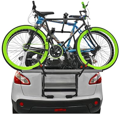 Menabo Fahrradträger 2 Fahrräder kompatibel mit Hyundai i10 2007-2025 Alu Silber Schwarz