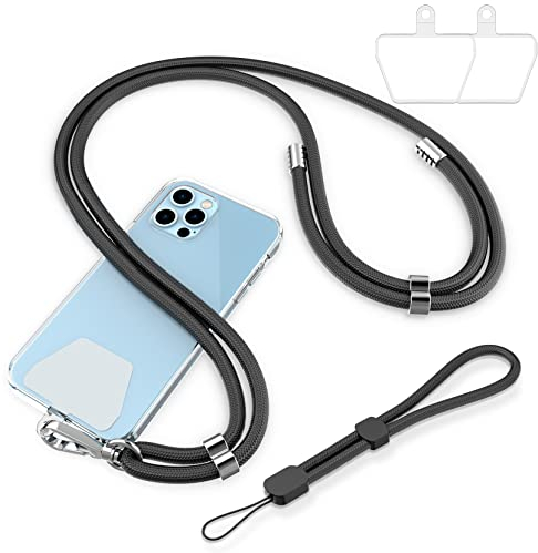 takyu Universelle Handykette, 1 abnehmbares Umhängeband + 5 Schlüsselband + 2 durchsichtiges Ersatz Zubehör Kompatibel mit allem Handy