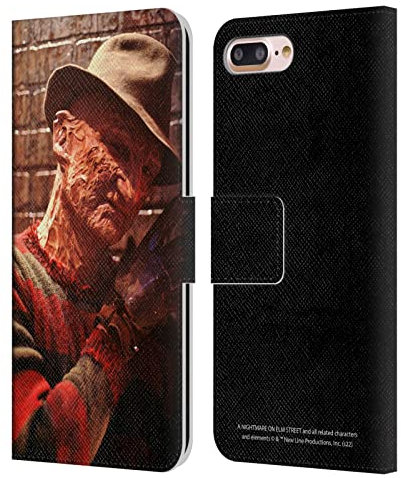 Head Case Designs Offizielle A Nightmare On Elm Street 3 Dream Warriors Freddy 3 Graphics Leder Brieftaschen Handyhülle Hülle Huelle kompatibel mit Apple iPhone 7 Plus/iPhone 8 Plus