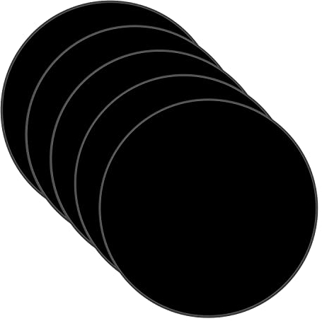 ZESABGE 5 Stück Acrylplatte Schwarz Acrylscheiben 15cm Rund Kunststoffplatte,Acryl Plastik Platten für,Malerei,DIY Handwerk,Projektausstellung