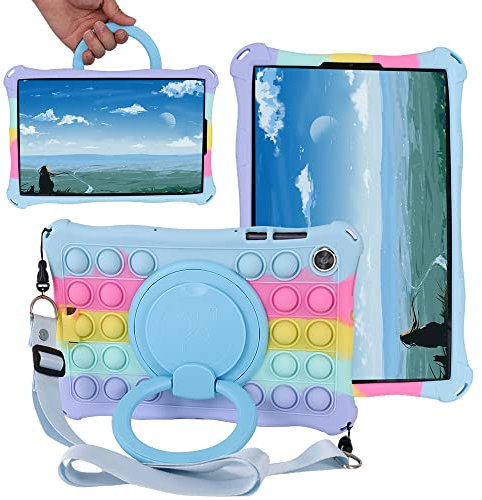 FKQLH Funda Silicona Skin Soporte Cubierta a Suaves para niños de Peso liviano Funda para Lenovo Tab M10 HD 2nd Gen TB-X306X/X306F 10,1 Pulgada, Colorido-A