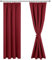 JIUZHEN Vorhang Blickdicht Gardinen kräuselband Verdunklungsvorhänge Gardinen Wohnzimmer Vorhänge Schlafzimmer Thermovorhang Rot, H228 x B117cm,2er Set