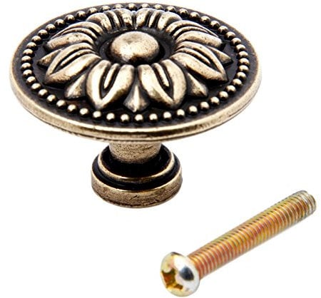 Mgoodoo 2 Stück Vintage Knäufe für Türen von Möbelstücken, antikbronze, für Küchenschränke, Schränke, Kommoden, Durchmesser 36mm