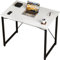 Devoko Scrivania per Computer 80 x 50 x 75 cm, Scrivania Piccola, Scrivania PC da Ufficio, Scrivania salvaspazio per Studio, Camera da Letto,Stile Industriale, Struttura in Metallo, Bianco