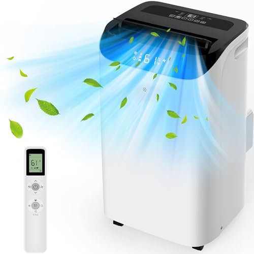 Humhold Mobile Air Conditioner 14000 BTU with Remote Control, 3-in-1 AC Unit with Fan and Dehumidifier, Cools Room up to 200 m², Mode