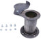 Chamixx 5,1 cm Tropfenflansch-Abgasdämpfer kompatibel mit UDS 16 30 55 Gallonen Ugly Drum BBQ Smoker Parts