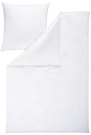 ESTELLA | Bettwäsche | Schweizer Premium-Satin | 135x200 + 80x80 | weiss | sehr edle Markenqualität | trocknerfest und besonders hautsymphatisch | 100% Baumwolle