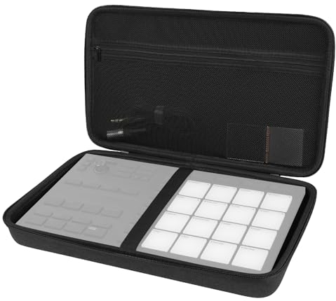 Linkidea Hartschalenkoffer kompatibel mit Native Instruments Maschine Mikro Mk3 Drum Controller, schützende Hartschale Reisetasche (Grau), grau, Modern
